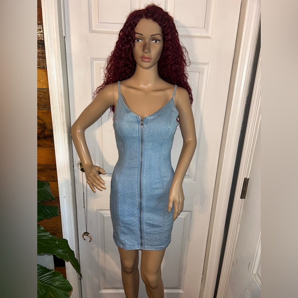 Blashe Sequin Denim Dress